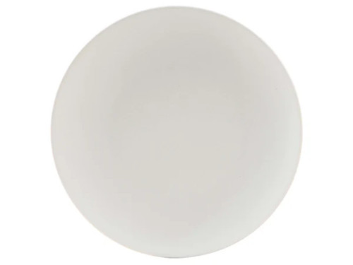Tuxton VWA-115 Porcelain Matte White Round Plate (1 Dozen)