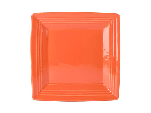 Tuxton CPH-0845 Ceramic Papaya Square Plate (1 Dozen)