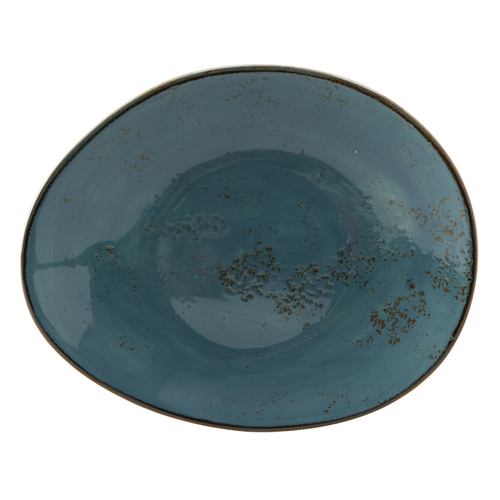 Tuxton GGE-652 Porcelain Azure Free form Plate (1 Dozen)