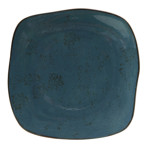 Tuxton GGE-502 Porcelain Azure Square Plate (1 Dozen)