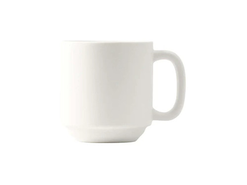 Tuxton VWM-110J 11 Oz. Porcelain Matte White Yukon Mug (2 Dozen Per Case)