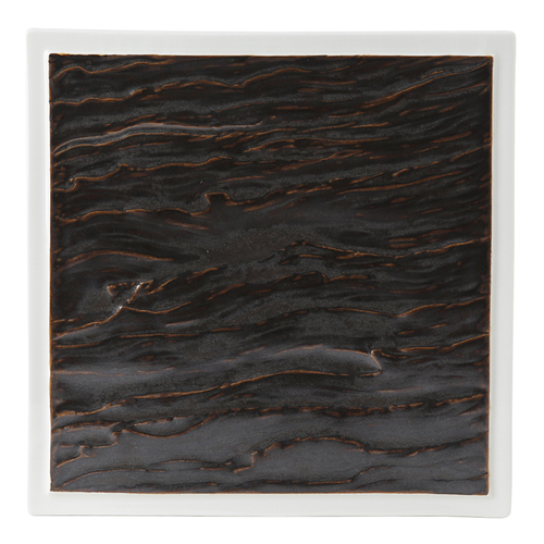Tuxton GKP-551 10" China Lava/Porcelain White Rectangular Plate (6 Each Per Case)