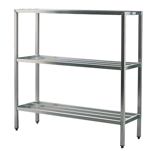 New Age 1050 H.D. Series Shelving Unit 3-Tier 42"W 1500 Lbs. Shelf Capacity All Welded 1-1/2" Aluminum Tube Construction