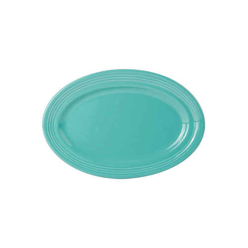 Tuxton CIH-096 Ceramic Island Blue Oval Platter (2 Dozen Per Case)