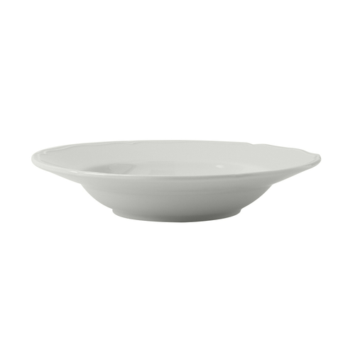 Tuxton SCD-090 9" 9 Oz. Porcelain Porcelain White Round Rim Soup Bowl (2 Dozen Per Case)