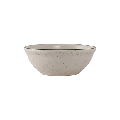 Tuxton TES-015 5-5/8" 13 Oz. Ceramic American White/Eggshell With Green Speckle Oval / Oblong Nappie (3 Dozen Per Case)