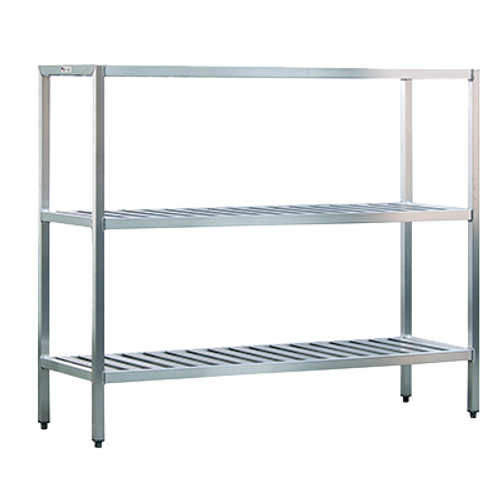 New Age 1042TB 48"W x 20"D x 60"H 3 Tier Aluminum T-Bar Series Shelving Unit