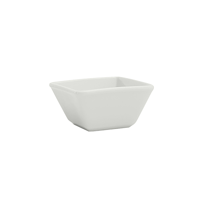 Tuxton GSP-040 8 Oz. Porcelain Porcelain White Square Bowl (2 Dozen Per Case)