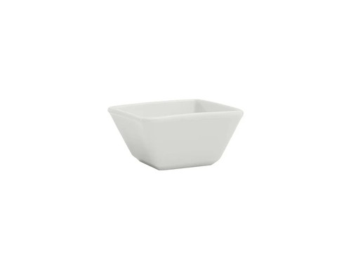 Tuxton GSP-040 8 Oz. Porcelain Porcelain White Square Bowl (2 Dozen Per Case)