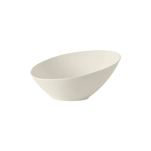 Tuxton AMU-408 8-1/2" 22 Oz. Ceramic Pearl White Slanted Bowl (1 Dozen)