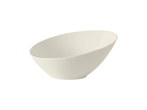 Tuxton AMU-408 8-1/2" 22 Oz. Ceramic Pearl White Slanted Bowl (1 Dozen)