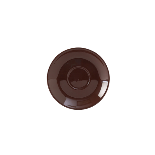 Tuxton DME-0451 4-5/8" Ceramic Mahogany Round Cappuccino Saucer (2 Dozen Per Case)