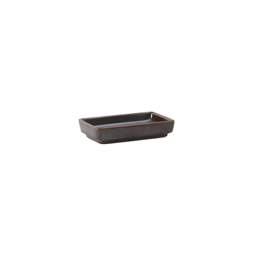 Tuxton GZL-750 1-3/4 Oz. Ceramic Rectangular Sauce Dish (2 Dozen Per Case)