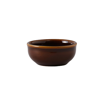 Tuxton BAB-050E 3-7/8" 5 Oz. Ceramic Caramel Round Sauce/Salsa Dish (1 Dozen)