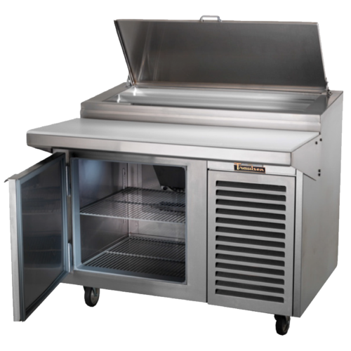 Traulsen TB046SL3S 46" W Stainless Steel 1 Door Hinged BLU 3-Row Glycol Prep Table - 115 Volts