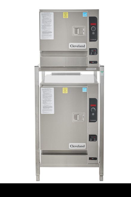 Cleveland 22CET63.1 SteamChef Double Deck 9 Pan Electric Floor Steamer - 208-240 Volts