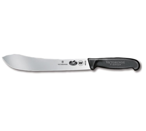 Victorinox Swiss Army 5.7403.25 10" Black Butcher Knife with Fibrox Handle