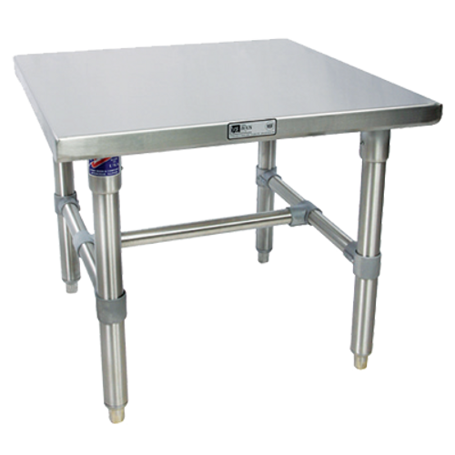 John Boos S16MS07 24" W x 24" L x 20" H 16/300 Stainless Steel Top Machine Stand