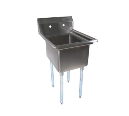 John Boos E1S8-1824-14 12" - 23" 18-Gauge Stainless Steel One Compartment E-Series Sink Without Drainboard 14" Deep