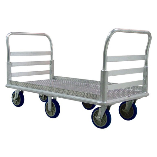 Lakeside PB991 PrisonBilt 66.5" W Aluminum Dual Handle Heavy Duty Platform Truck