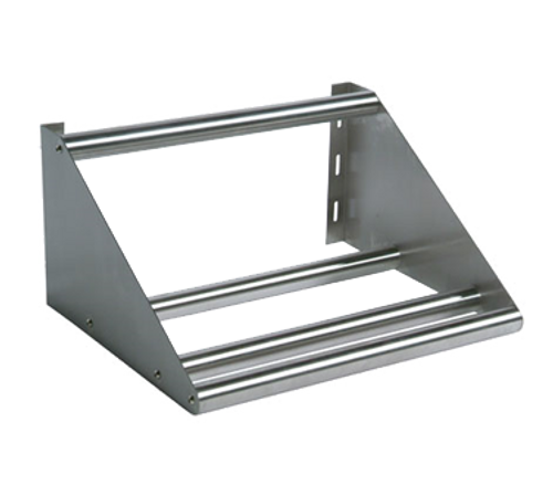 John Boos BHS1842-TS Dishrack Sorting Shelf 42"W x 18"D x 12-1/4"H wall mounted slanted tubular includes brackets 16/300 Stainless Steel