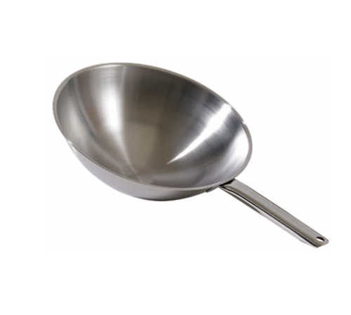 Matfer Bourgeat 686730 12" Dia. Stainless Steel Tradition Plus Wok