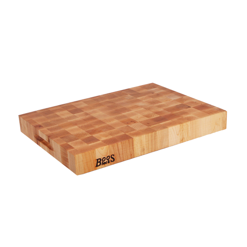 John Boos CCB2015-225 20"W x 15"D x 2-1/4" Boos Block Cream Finish with Beeswax Chinese Chopping Block