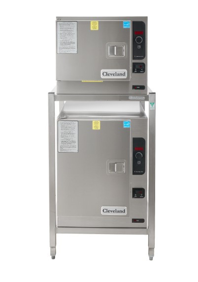 Cleveland (2) 22CGT63.1 9 Pan Convection Steamer - (2) 32,000 BTU
