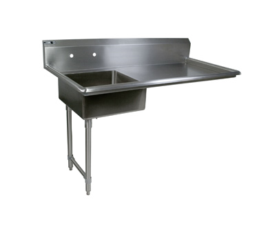 John Boos EDTS8-S30-50UCL 50"W x 30"D x 44"H  Straight Design Undercounter Dishtable