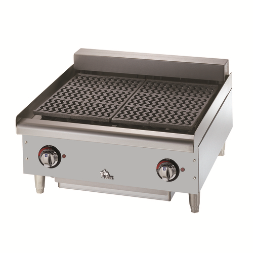 Star 5124CF 24" W Welded Steel Frame Cast Iron Grids Electric Countertop Star-Max Heavy Duty Charbroiler - 208 Volts