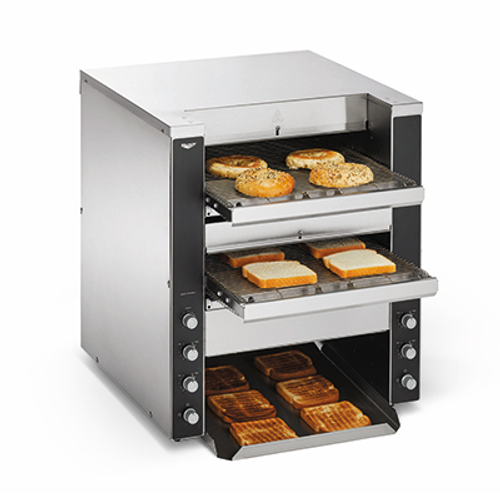 Vollrath CVT4-208DUAL 21.19" W Horizontal Dual Conveyor Convertible Toaster - 208 Volts 4950 Watts