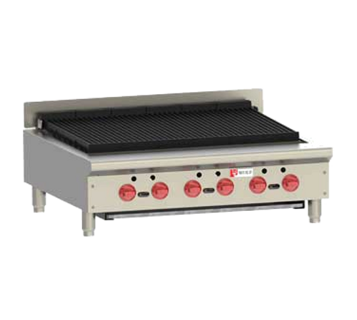 Wolf ACB36-LP 36" Liquid Propane Countertop Radiant Charbroiler - 102,000 BTU