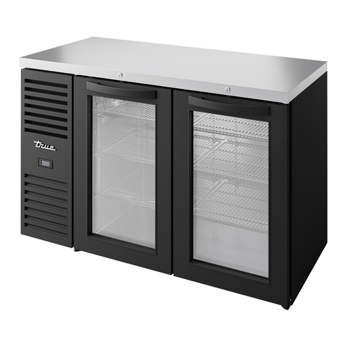 True TBR52-RISZ1-L-B-GG-1 52"W Two-Section Glass Door Refrigerated Back Bar Cooler