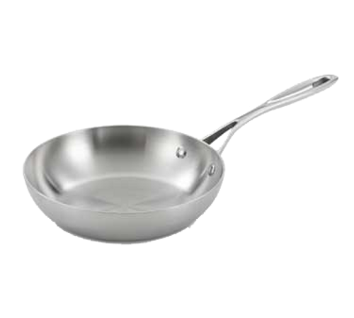 Vollrath 49416 8" 1.25 Qt. Stainless Steel and Aluminum Miramar Display Cookware Saute Pan