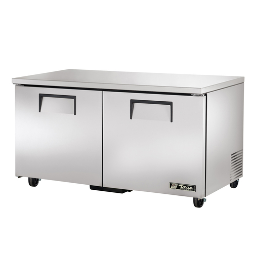 True TUC-60F-HC 60.38" W Two-Sections Solid Door Reach-In Undercounter Freezer - 115 Volts