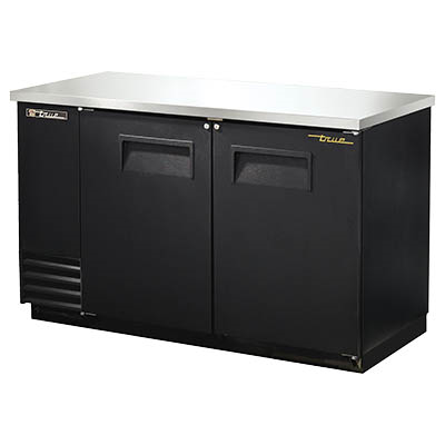 True TBB-2-HC 58.88"W Two-Section Solid Door Back Bar Cooler