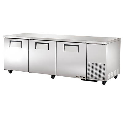 True TUC-93-HC 93"W Deep Undercounter Refrigerator with Three Doors - 115 Volts