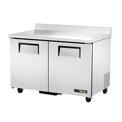 True TWT-48F-HC 48.38"W Two-Section Stainless Steel Door Work Top Freezer