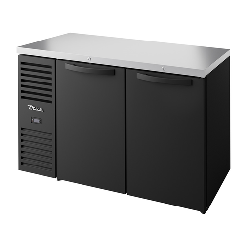 True TBR52-RISZ1-L-B-SS-1 52"W Two-Section Glass Door Solid Door Refrigerated Back Bar Cooler
