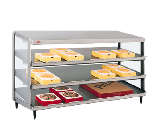 Hatco GRPWS-4818T 47.9" W x 20.1" D Triple Slant Shelf Countertop Pass-Thru Glo-Ray Pizza Warmer