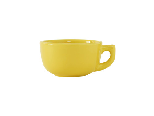 Tuxton BSF-1402 4-5/8" 14 Oz. Ceramic Saffron Cappuccino Cup (2 Dozen Per Case)