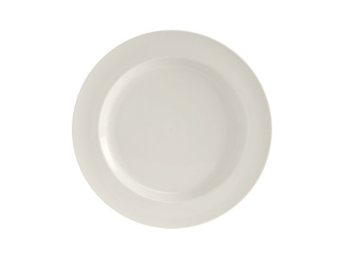 Tuxton AMU-004 8-1/8" Ceramic Pearl White Round Plate (2 Dozen Per Case)