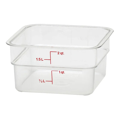 Cambro 2SFSCW135 2 qt Clear Square CamSquare Food Container