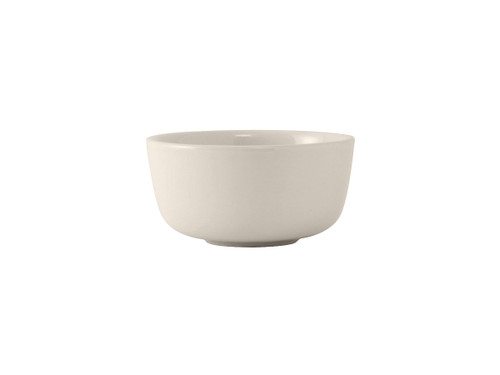 Tuxton TRE-135 4-7/8" 13 Oz. Ceramic American White/Eggshell Round Jung Bowl (3 Dozen Per Case)