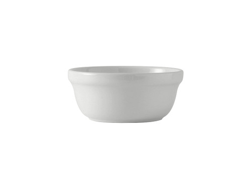 Tuxton BWB-1403 5-3/4" 13 Oz. Ceramic White Round Casserole Dish (1 Dozen)