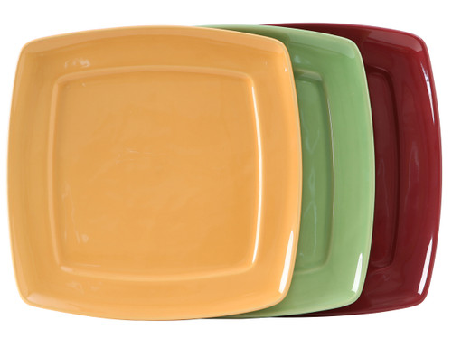 Tuxton DYH-112L Ceramic Square Plate (1 Dozen)