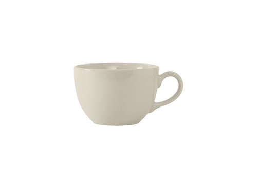 Tuxton VEF-1002 4" 10 Oz. Ceramic American White/Eggshell Cup (3 Dozen Per Case)