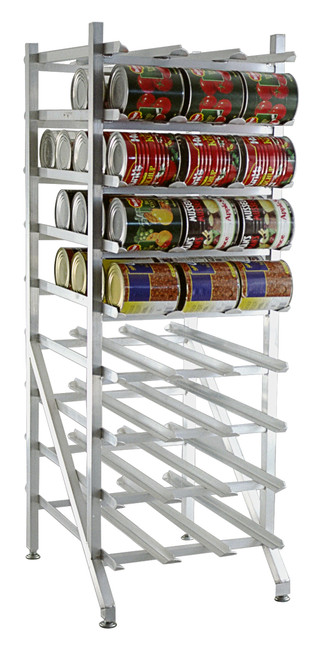New Age 1250 71"H Stationary Can Storage Rack for (162) #10 Cans or (216) #5 Cans