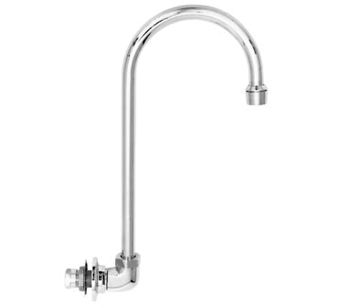 Fisher 3915 12" Swivel Gooseneck Brass Backsplash Mount Base Single Inlet Faucet