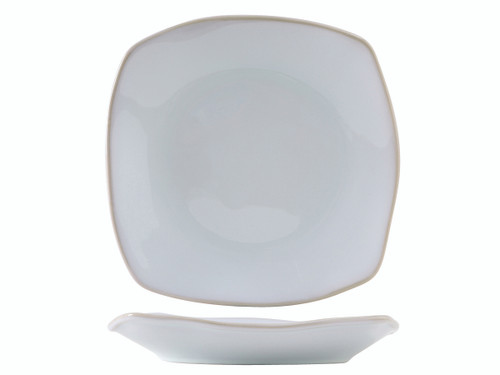 Tuxton GAA-503 21 Oz. Ceramic Agave Square Pasta Plate (1 Dozen)
